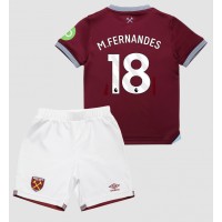 West Ham United Mateus Fernandes #18 Domáci Detský futbalový dres 2025-26 Krátky Rukáv (+ trenírky)